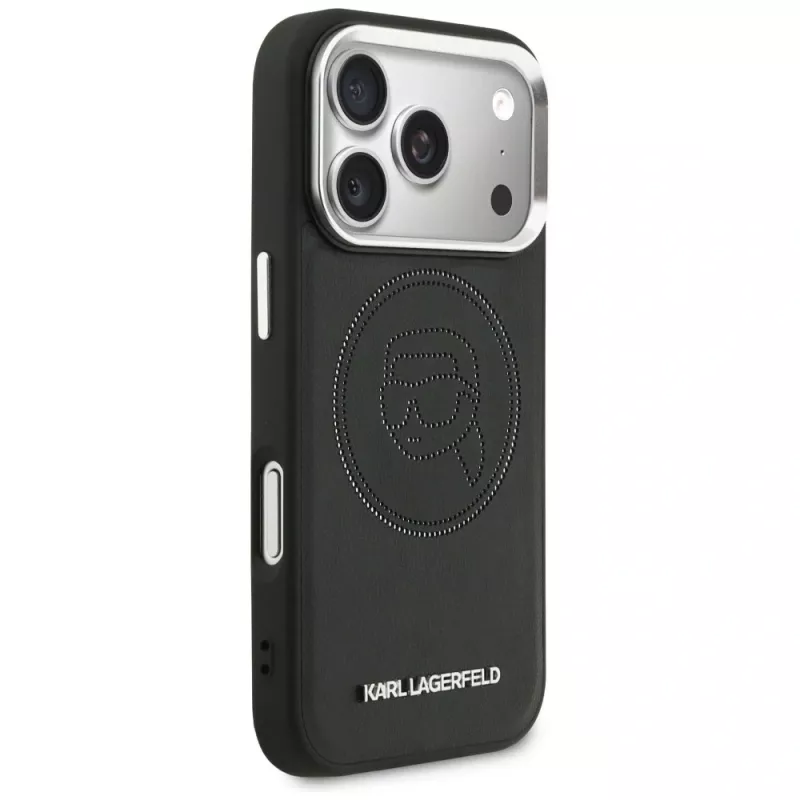 KARL LAGERFELD K Head Point Logo Cover MagSafe per Apple iPhone 17 Pro, nero