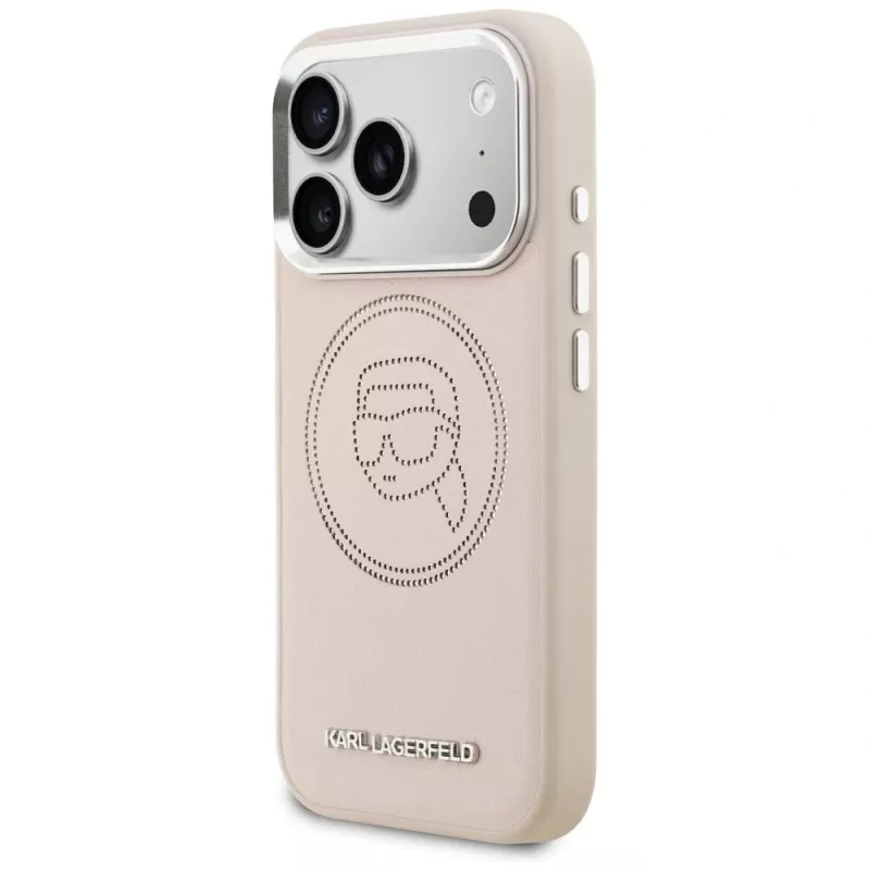 Karl Lagerfeld K Head Point Logo Custodia MagSafe per Apple iPhone 17 Pro, rosa