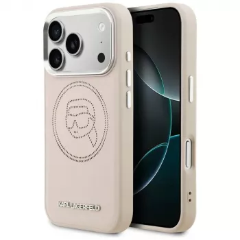 KARL LAGERFELD K Head Point Logo Custodia MagSafe per iPhone 17 Pro Max rosa