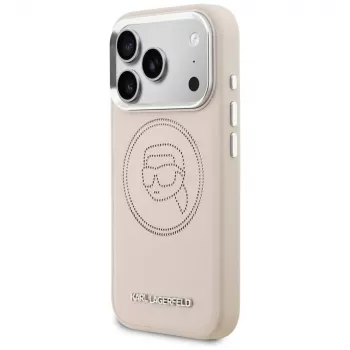KARL LAGERFELD K Head Point Logo Custodia MagSafe per iPhone 17 Pro Max rosa