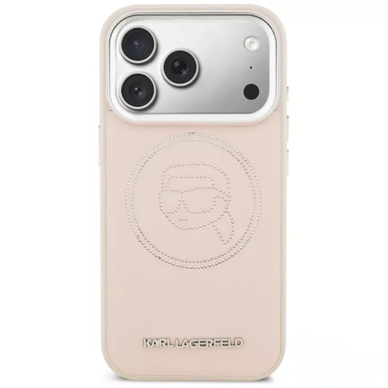 KARL LAGERFELD K Head Point Logo Custodia MagSafe per iPhone 17 Pro Max rosa