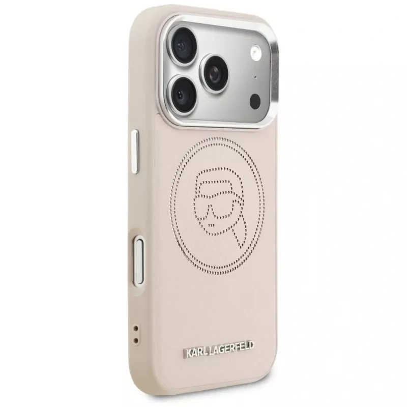 KARL LAGERFELD K Head Point Logo Custodia MagSafe per iPhone 17 Pro Max rosa