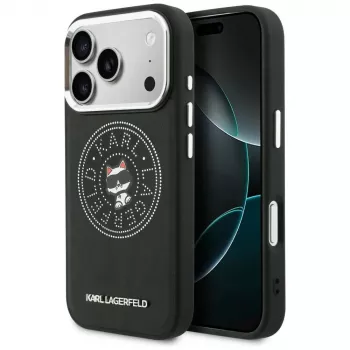 Karl Lagerfeld Point & Choupette Sketch Custodia MagSafe per iPhone 17 Pro, nero