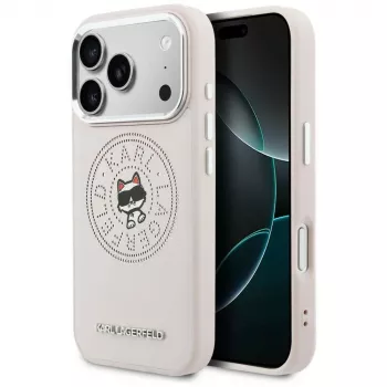 Karl Lagerfeld Point & Choupette Sketch Custodia MagSafe per Apple iPhone 17 Pro, rosa