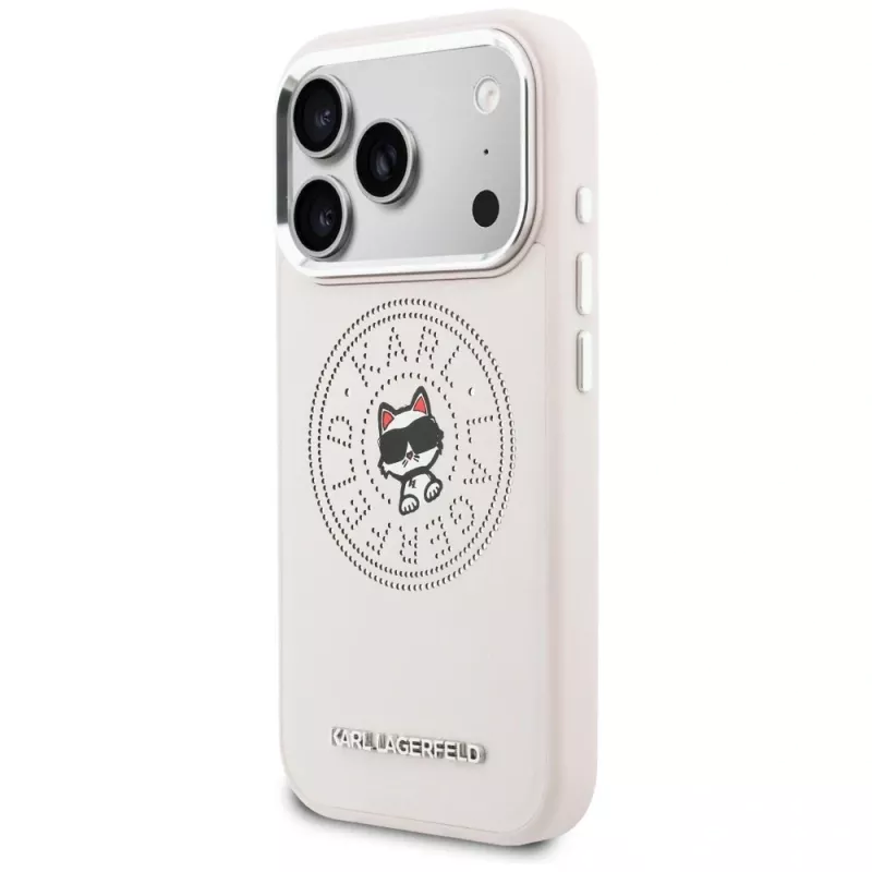 Karl Lagerfeld Point & Choupette Sketch Custodia MagSafe per Apple iPhone 17 Pro, rosa
