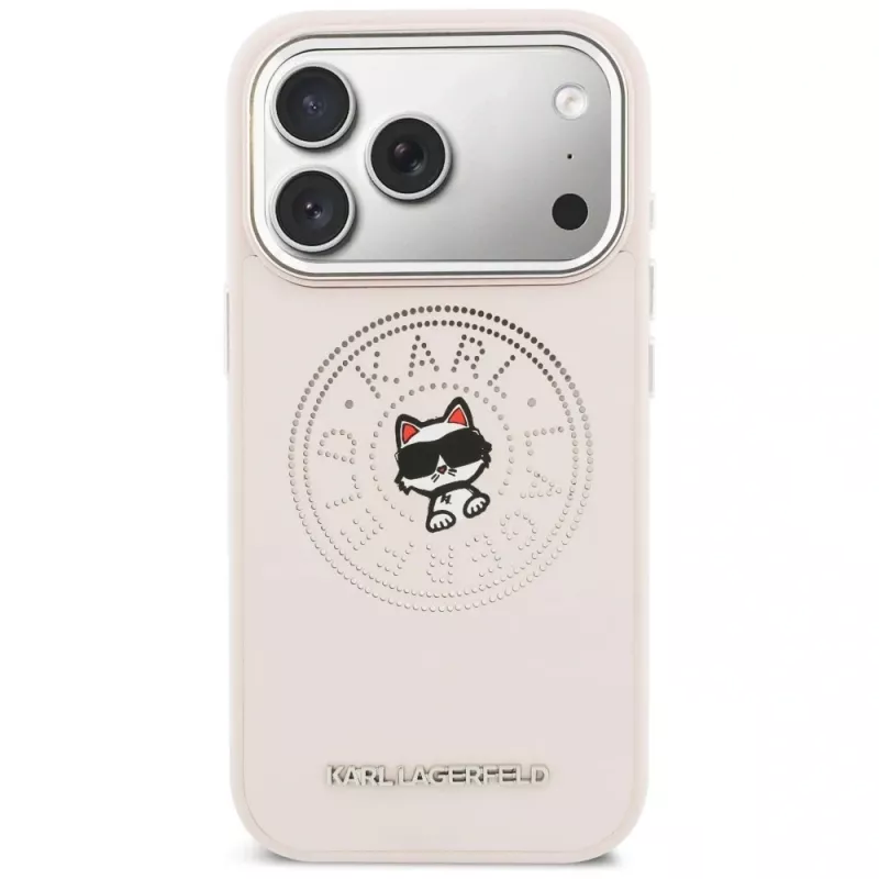 Karl Lagerfeld Point & Choupette Sketch Custodia MagSafe per Apple iPhone 17 Pro, rosa