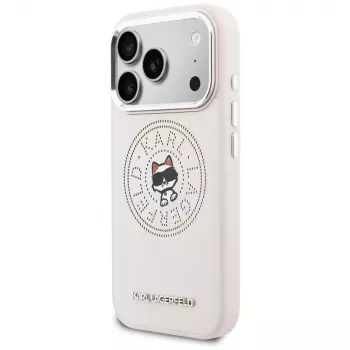 Karl Lagerfeld Point & Choupette Sketch Custodia MagSafe per iPhone 17 Pro Max rosa