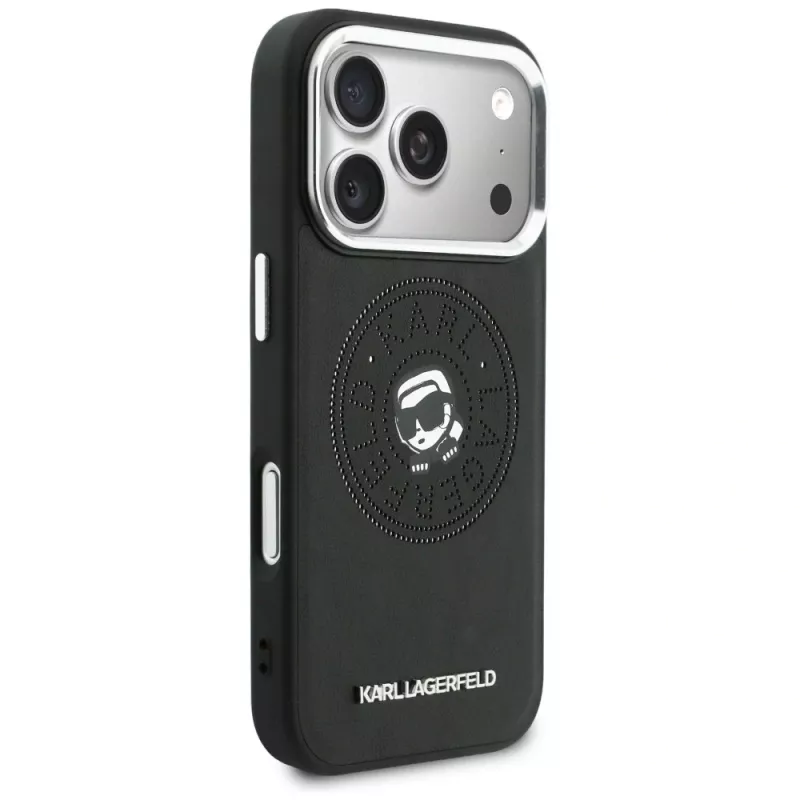 KARL LAGERFELD Point & Karl Sketch Custodia MagSafe per iPhone 17 Pro Max - nero