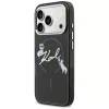 KARL LAGERFELD IML Choupettes KarlScript Logo Custodia MagSafe per iPhone 17 Pro Max, nero