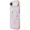 KARL LAGERFELD IML Choupettes KarlScript Logo Custodia MagSafe per iPhone Air, rosa