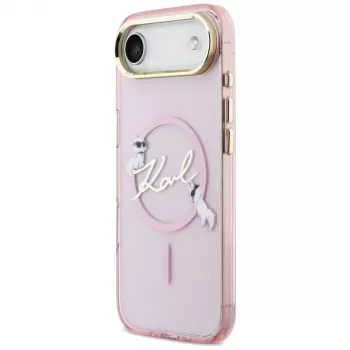 KARL LAGERFELD IML Choupettes KarlScript Logo Custodia MagSafe per iPhone Air, rosa