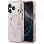 Karl Lagerfeld IML Choupettes KarlScript Logo Custodia MagSafe per Apple iPhone 17 Pro, rosa