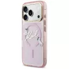 Karl Lagerfeld IML Choupettes KarlScript Logo Custodia MagSafe per Apple iPhone 17 Pro, rosa