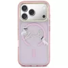 Karl Lagerfeld IML Choupettes KarlScript Logo Custodia MagSafe per Apple iPhone 17 Pro, rosa