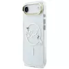 Karl Lagerfeld IML Choupettes KarlScript Logo Custodia MagSafe per iPhone Air, trasparente