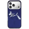 KARL LAGERFELD IML Choupettes KarlScript Logo Custodia MagSafe per Apple iPhone 17 Pro Max - blu
