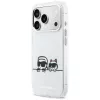 KARL LAGERFELD IML Karl & Choupette Peekaboo Logo Custodia MagSafe per Apple iPhone 17 Pro, bianco