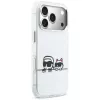 KARL LAGERFELD IML Karl & Choupette Peekaboo Logo Custodia MagSafe per Apple iPhone 17 Pro, bianco
