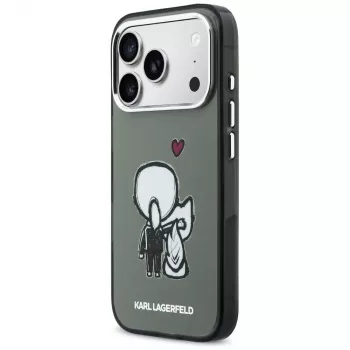 KARL LAGERFELD Karl & Choupette Back Custodia MagSafe per Apple iPhone 17 Pro, nero