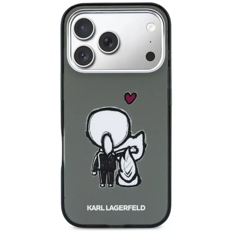 KARL LAGERFELD Karl & Choupette Back Custodia MagSafe per iPhone 17 Pro Max, nero