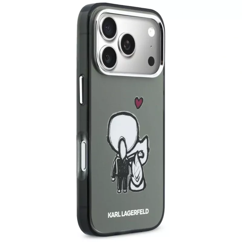 KARL LAGERFELD Karl & Choupette Back Custodia MagSafe per iPhone 17 Pro Max, nero