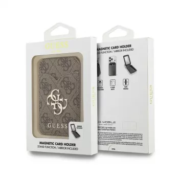 Guess 4G Stand & Mirror Portafoglio MagSafe con specchio, marrone
