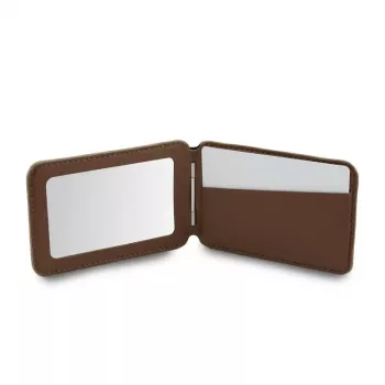Guess 4G Stand & Mirror Portafoglio MagSafe con specchio, marrone