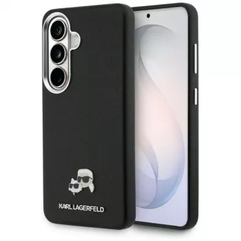 Karl Lagerfeld Saffiano KC Metal Logo Custodia MagSafe per Samsung Galaxy S26, nero