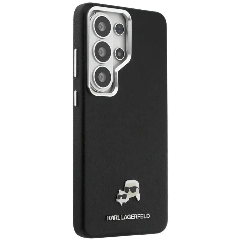 Karl Lagerfeld Saffiano KC Metal Logo Custodia MagSafe per Samsung Galaxy S26 Ultra nero