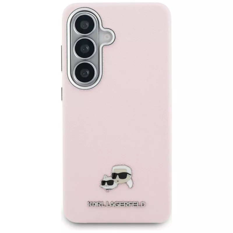 Karl Lagerfeld Saffiano KC Metal Logo Custodia MagSafe per Samsung Galaxy S26 - rosa