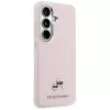 Karl Lagerfeld Saffiano KC Metal Logo Custodia MagSafe per Samsung Galaxy S26+ rosa