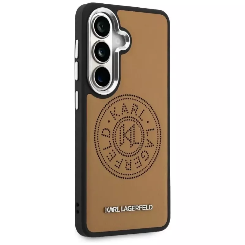 KARL LAGERFELD Perforated KLMagSafe Custodia per Samsung Galaxy S26, Marrone