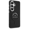KARL LAGERFELD Embossed Ring Stand Custodia MagSafe per Samsung Galaxy S26, Nero