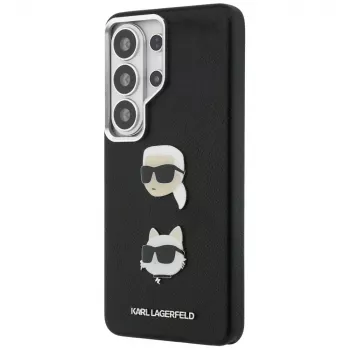 Karl Lagerfeld Saffiano Double Heads Metal Custodia per Samsung Galaxy S26 Ultra Nero