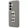 Karl Lagerfeld Saffiano DoubleHeads Metal Custodia per Samsung Galaxy S26 Argento