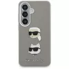 Karl Lagerfeld Saffiano DoubleHeads Metal Custodia per Samsung Galaxy S26 Argento