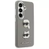 Karl Lagerfeld Saffiano DoubleHeads Metal Custodia per Samsung Galaxy S26 Argento