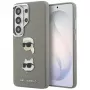 Karl Lagerfeld Saffiano DoubleHeads Metal Custodia per Samsung Galaxy S26 Ultra Argento