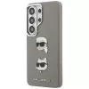 Karl Lagerfeld Saffiano DoubleHeads Metal Custodia per Samsung Galaxy S26 Ultra Argento