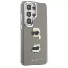 Karl Lagerfeld Saffiano DoubleHeads Metal Custodia per Samsung Galaxy S26 Ultra Argento