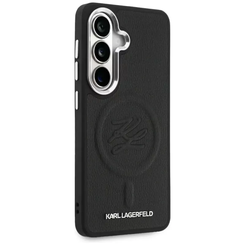 Karl Lagerfeld Embossed Ring Initials Custodia MagSafe per Samsung Galaxy S26+ Nero