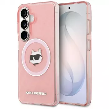 Karl Lagerfeld IML Repeated Choupette Custodia MagSafe per Samsung Galaxy S26+ Rosa
