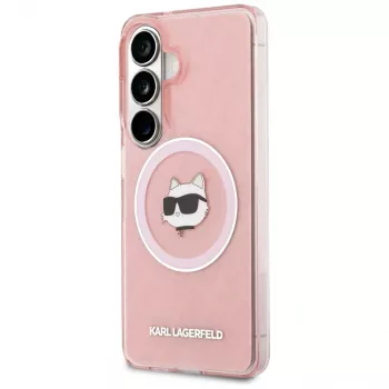 Karl Lagerfeld IML Repeated Choupette Custodia MagSafe per Samsung Galaxy S26+ Rosa