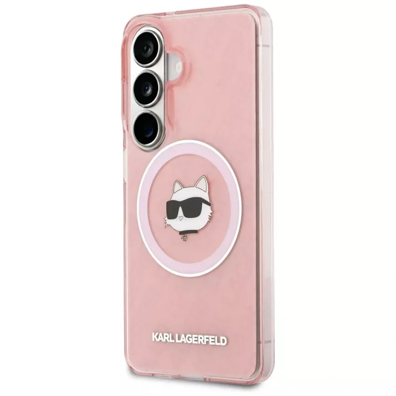 Karl Lagerfeld IML Repeated Choupette Custodia MagSafe per Samsung Galaxy S26+ Rosa