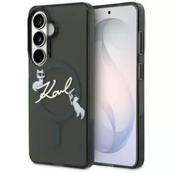 Karl Lagerfeld IML KC Script Custodia MagSafe per Samsung Galaxy S26+ Nero