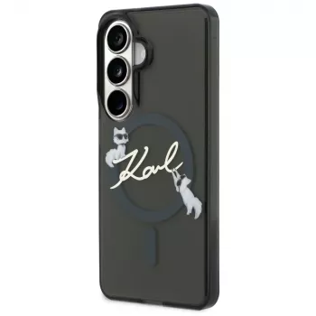 Karl Lagerfeld IML KC Script Custodia MagSafe per Samsung Galaxy S26+ Nero
