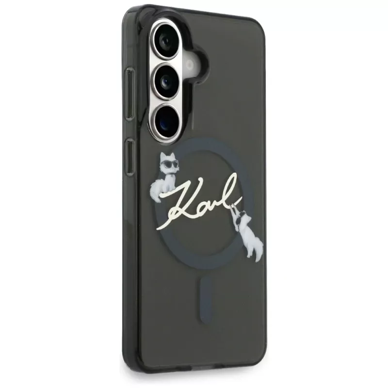 Karl Lagerfeld IML KC Script Custodia MagSafe per Samsung Galaxy S26+ Nero