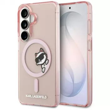 Karl Lagerfeld IML Peekaboo Choupette Custodia MagSafe per Samsung Galaxy S26 - Rosa