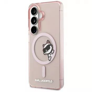 Karl Lagerfeld IML Peekaboo Choupette Custodia MagSafe per Samsung Galaxy S26 - Rosa
