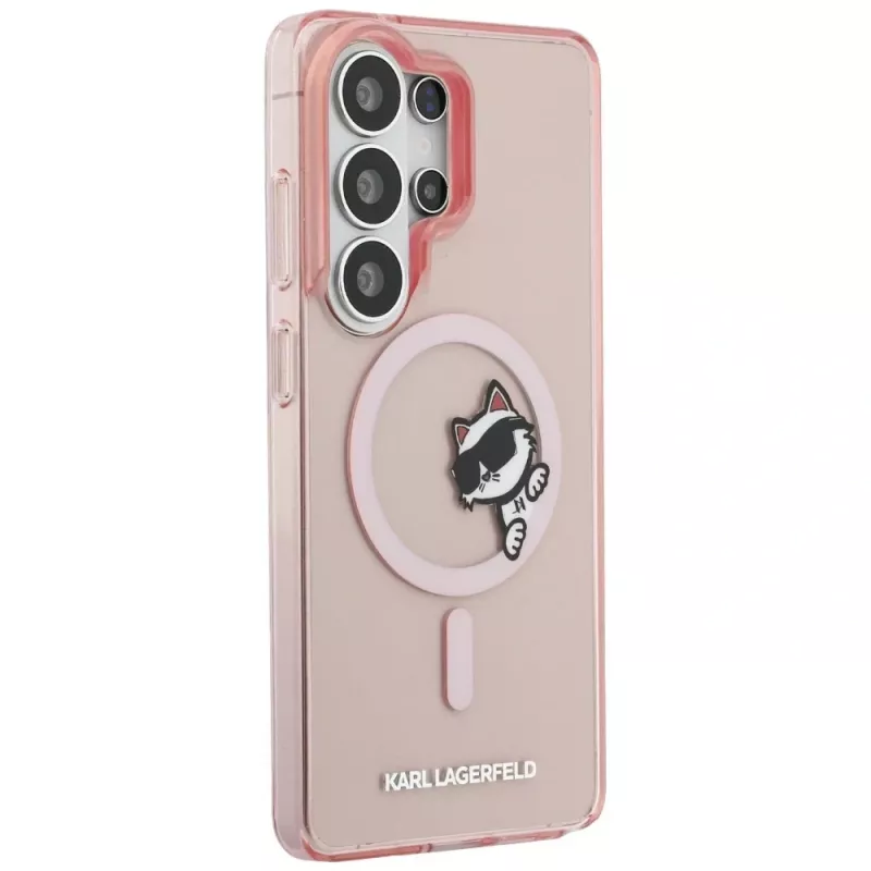 KARL LAGERFELD IML Peekaboo Choupette Custodia MagSafe per Samsung Galaxy S26 Ultra, Rosa